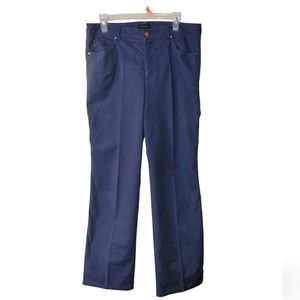 Escada Women's Blue Pants with Gold Hardware